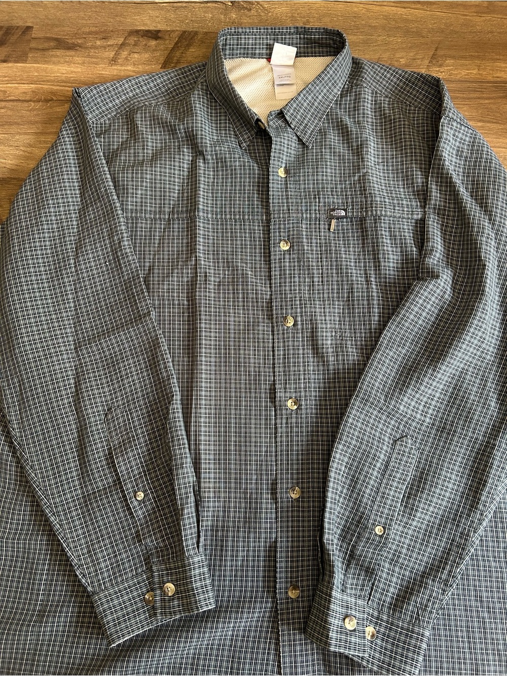 The North Face Men's XXL Long Sleeve Plaid Button Down Shirt Modal Blend ATH3
